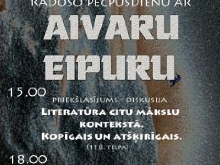 Liepājā viesosies un konsultēs dzejnieks Aivars Eipurs