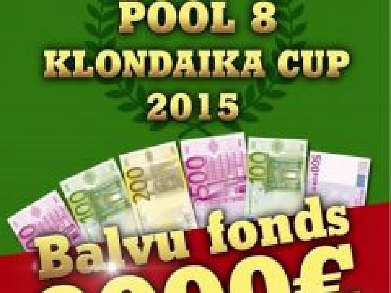 Startē starptautisks biljarda turnīrs "Klondaikas kauss"; turnīri būs arī Talsos