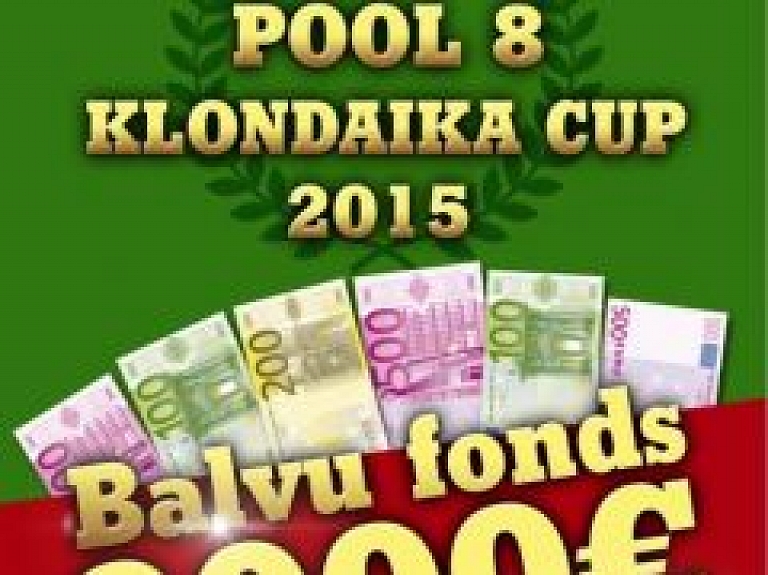Startē starptautisks biljarda turnīrs "Klondaikas kauss"; turnīri būs arī Kuldīgā