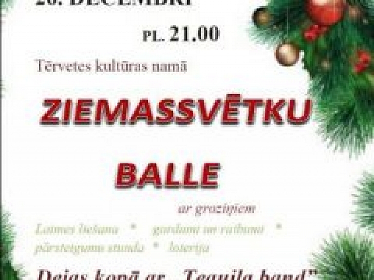 Tērvetē Ziemassvētkus svinēs ar "Tequila band"