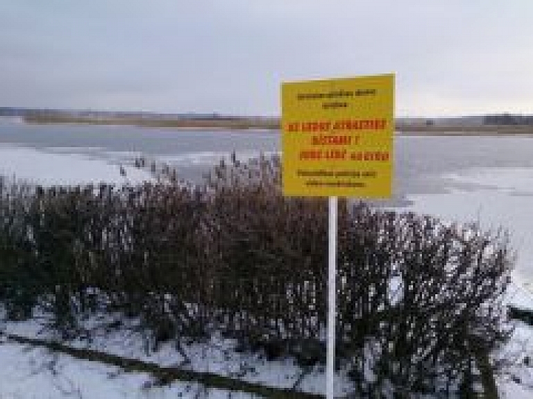 Jūrmalas teritorijā aizliegts atrasties uz ūdenstilpju ledus
