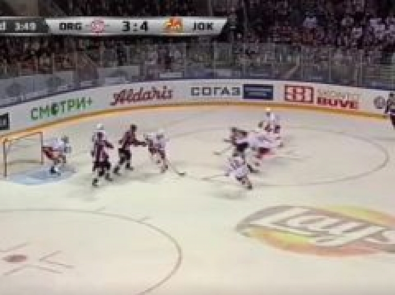 Video: Rīgas "Dinamo" piekāpjas Helsinku "Jokerit" 3:4