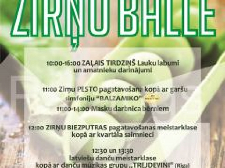 Kungu ielas radošajā kvartālā tiks svinēta Zirņu balle