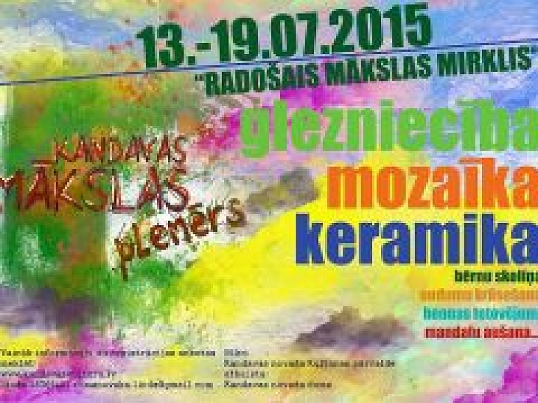 Sākas tradicionālais Kandavas Mākslas plenērs