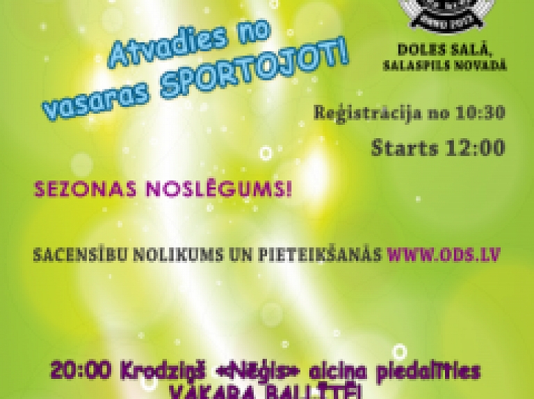 "Orientējies Doles salā" aicina uz sezonas noslēguma sacensībām