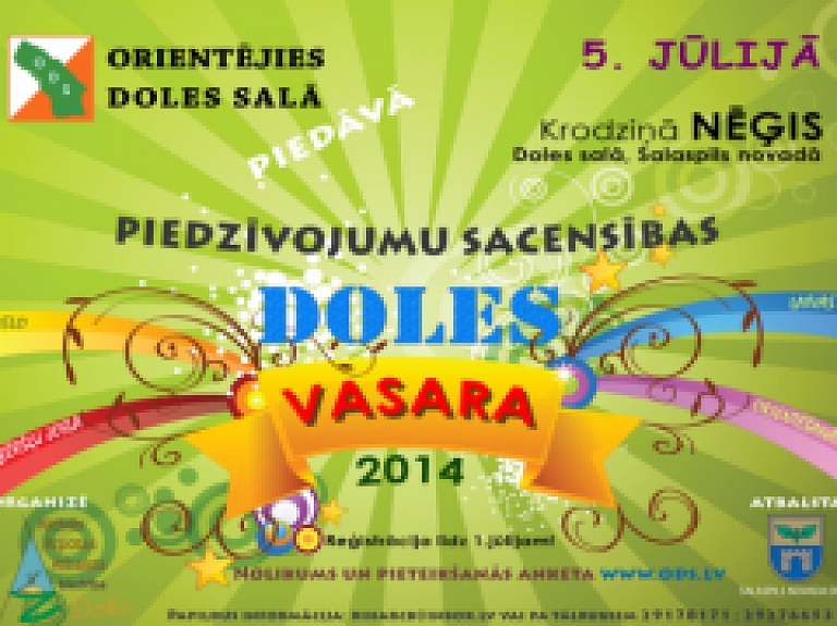 5.jūlijā notiks piedzīvojumu sacensības "Doles Vasara 2014"