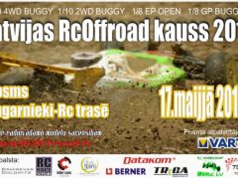 Siguldas novadā notiks pirmais "Latvijas RcOffroad kauss 2014" posms