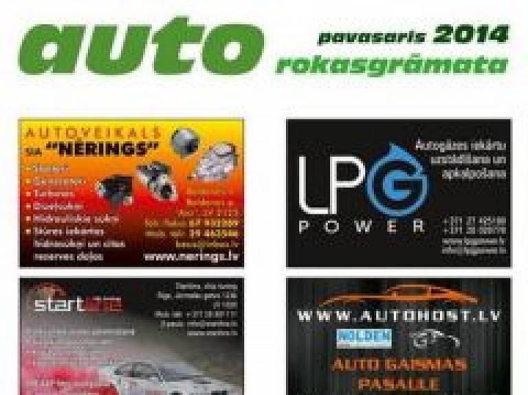 Izdota jaunā "Auto rokasgrāmata pavasaris 2014"