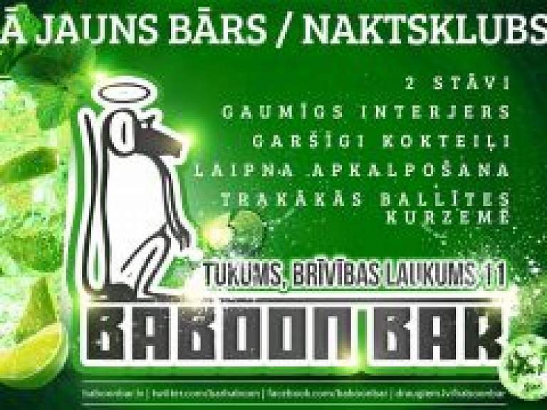 Jaunums – Baboon Bar ielūgumi