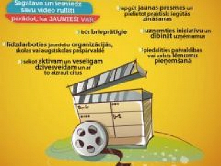 Piedalies video reklāmu konkursā un parādi ko "Jaunieši var!" darīt brīvajā laikā