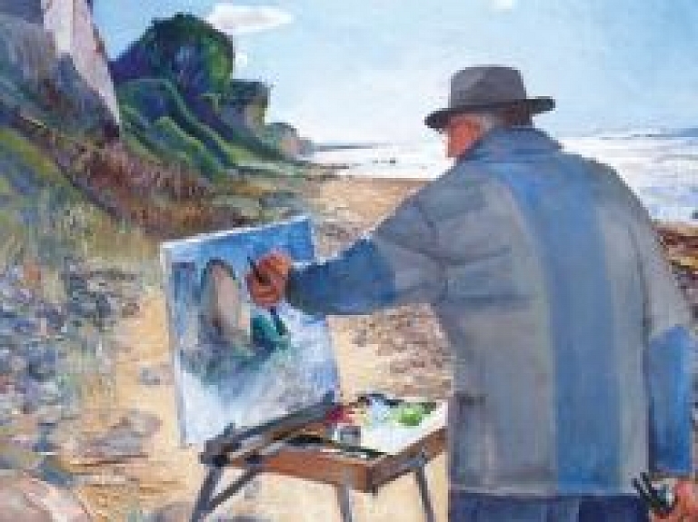 Gunāra Ezernieka jubilejas izstāde Sv.Trīsvienības baznīcas tornī