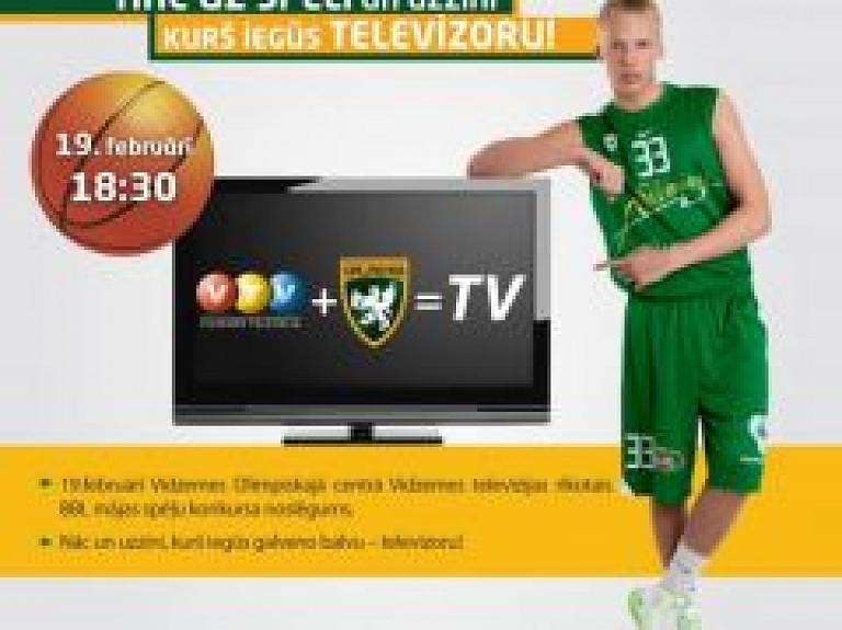 "BK Valmiera" un Vidzemes televīzija izspēlēs Smart TV televizoru