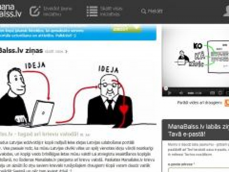 "manabalss.lv": Maksa par iniciatīvu iesniegšanu ieviesta, lai novērstu politiķu reklāmas kampaņas