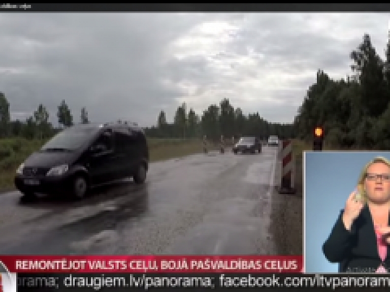 Remontējot valsts ceļu, bojā pašvaldības ceļus