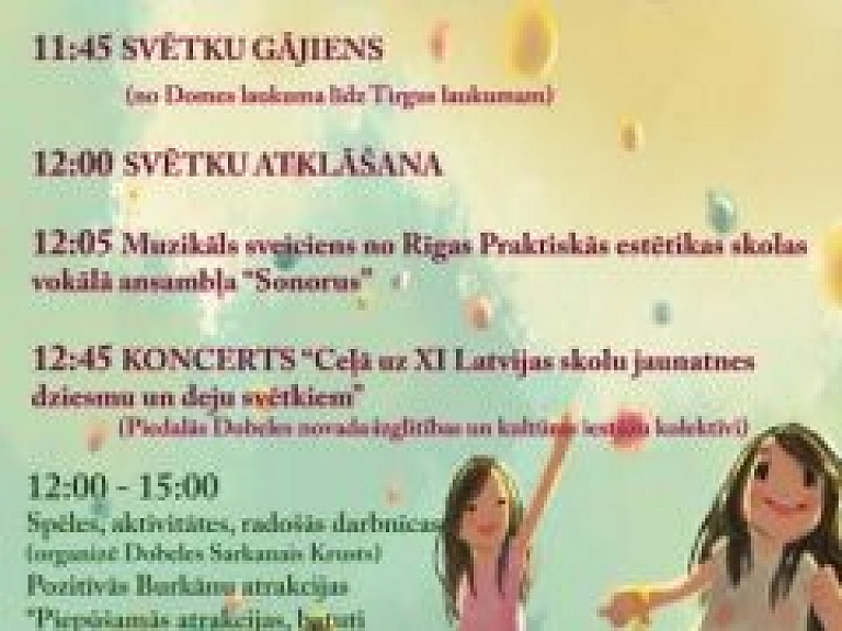 Tirgus laukumā notiks svētki bērniem