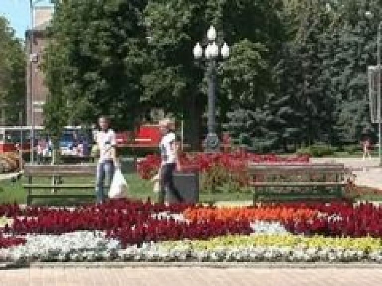 Daugavpils slīgst ziedos (video)
