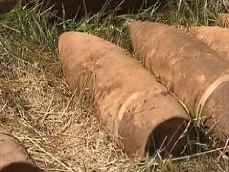 Suntažu pagasta mežmalā atrod 180 mīnmetēju mīnas (video)