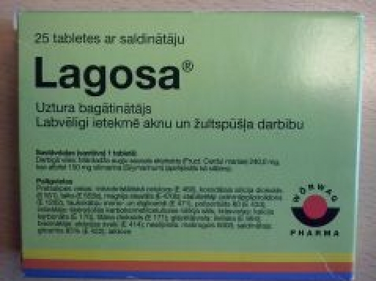 Uztura bagātinātāja "Lagosa®" sastāvā atklāta neatļauta piedeva