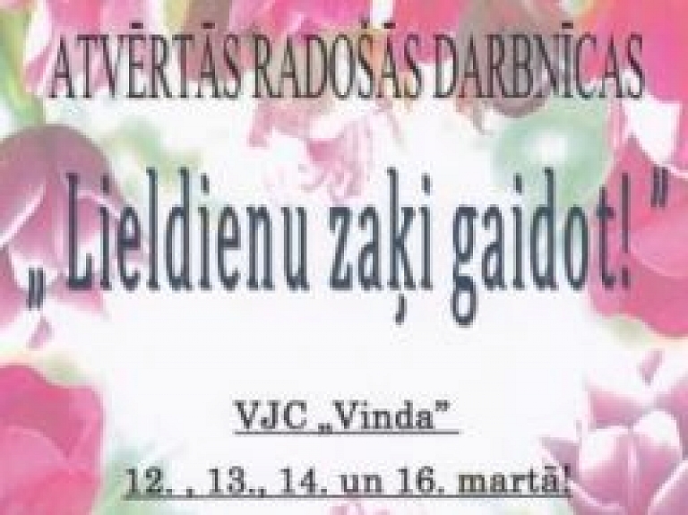 VJC "Vinda" atvērtās radošās darbnīcas "Lieldienu zaķi gaidot"