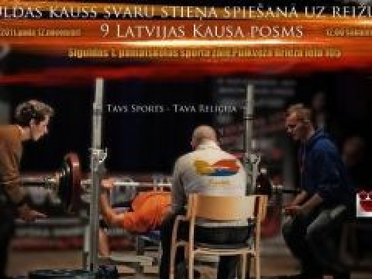 Sestdien notiks Siguldas kauss svaru stieņa spiešanā uz reižu skaitu
