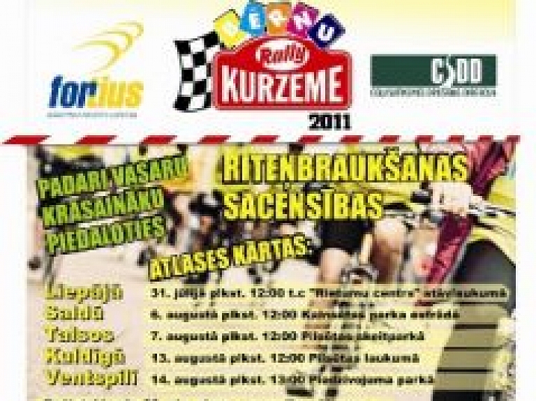 Svētdien Liepājā notiks pirmās "Bērnu rallijs Kurzeme 2011" atlases kārtas sacensības