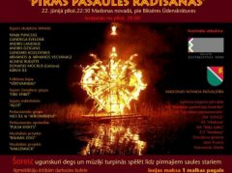 Šovakar Sarkaņu pagasta Biksērē norisinās uguns skulptūru festivāls