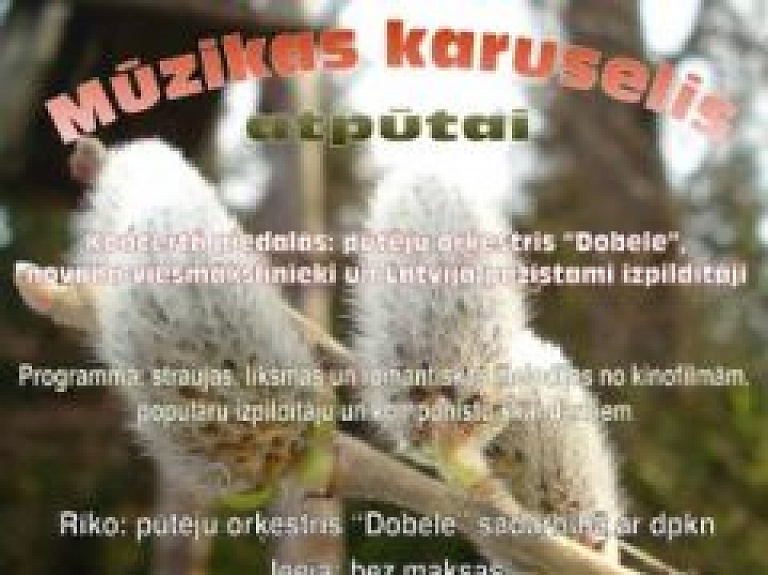 Trešdien Dobelē norisināsies koncerts "Mūzikas karuselis atpūtai"