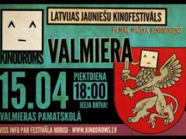 Valmieras pamatskolā notiks jauniešu kinofestivāla "Kinodroms" skate