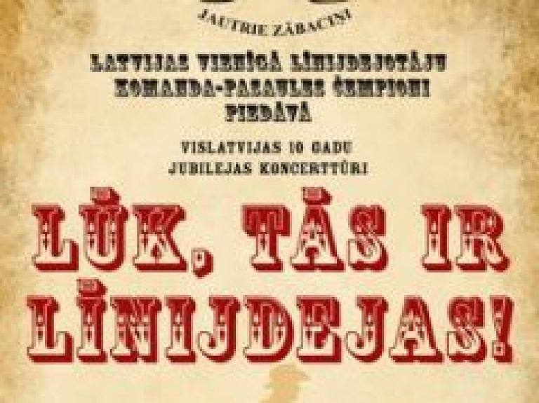 Kuldīgā norisināsies līnijdeju kluba "Jautrie Zābaciņi" koncerts