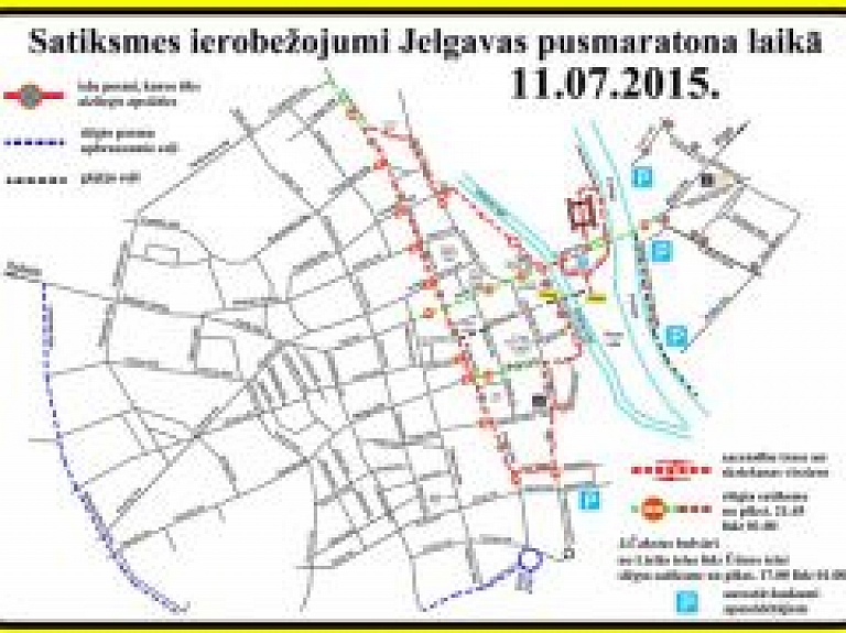Pusmaratona laikā izmaiņas Jelgavas autobusu kustībā