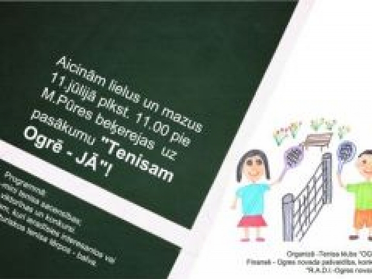 Aicina uz tenisa pasākumu Ogrē