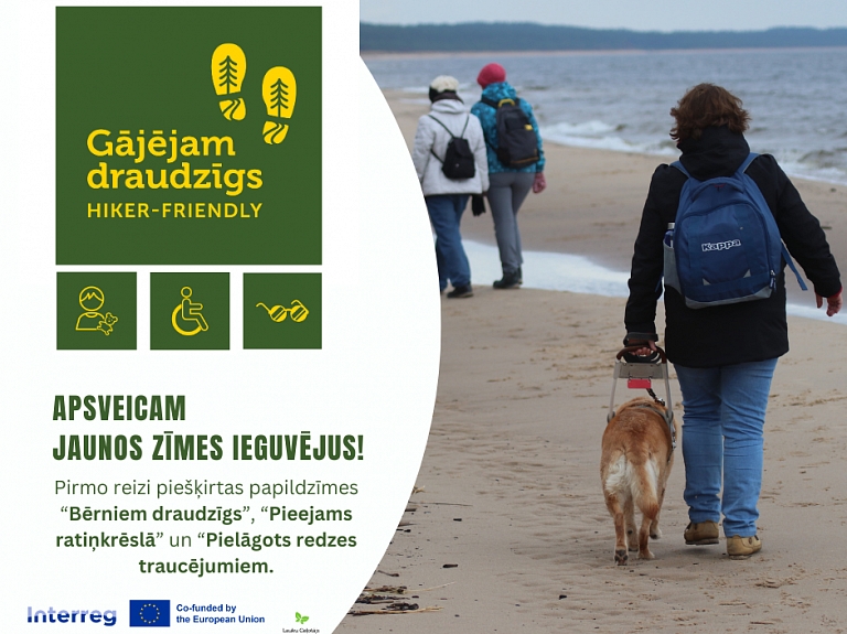 Jaunumi pārgājienu ceļotājiem – bērniem draudzīgas vietas un vides pieejamība