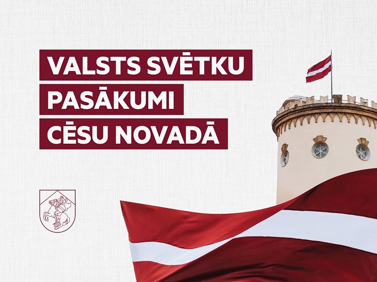 Cēsis aicina uz Latvijas Republikas proklamēšanas 106. gadadienas svinībām