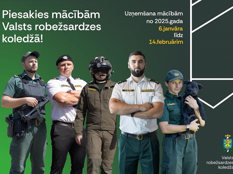 Valsts robežsardzes koledžā uzņem reflektantus