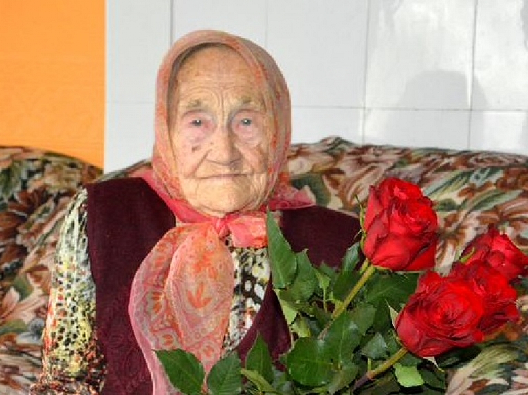 Vecākā Valmieras iedzīvotāja svin 101.jubileju 

