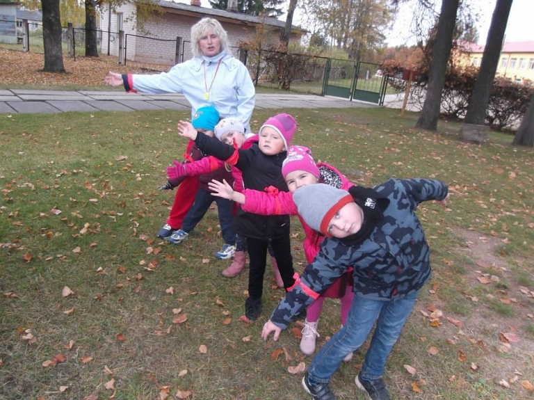 Aizvadīta Rudens sporta diena Žīguru pirmsskolas izglītības iestādē "Lācītis"

