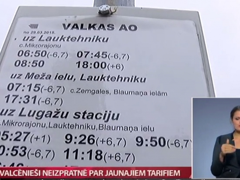 Valcēnieši neizpratnē par jaunajiem tarifiem