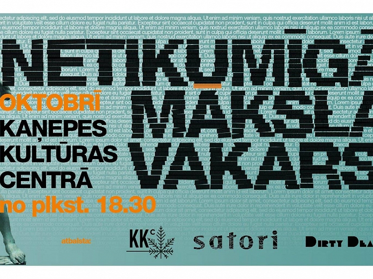 Kaņepes Kultūras centrā notiks "Netikumīgās mākslas vakars" 