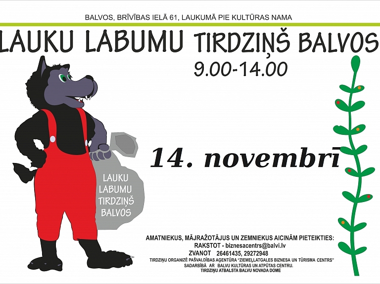 Balvos gaidāms Lauku labumu tirdziņš