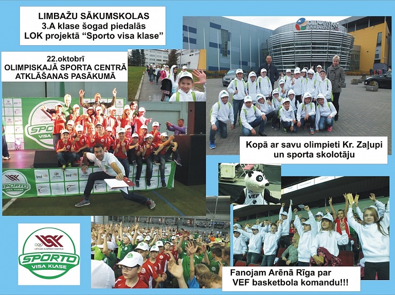 Limbažu sākumskola piedalās projektā "Sporto visa klase"

