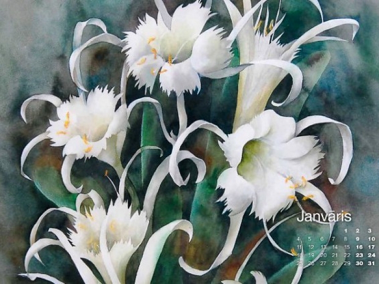 Jūrmalas mākslinieku izstādes darbi veido kalendāru

