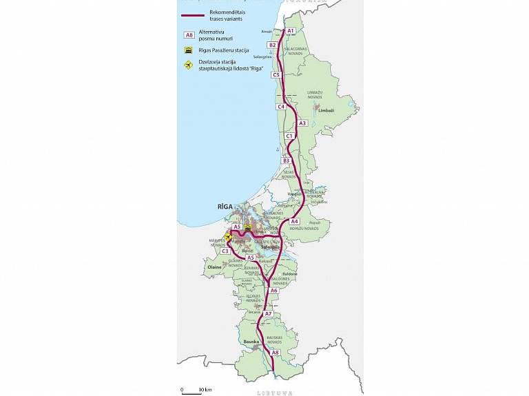 Limbažu un Salacgrīvas novados notiks sabiedriskā apspriešana par "Rail Baltica" trases novietojumu