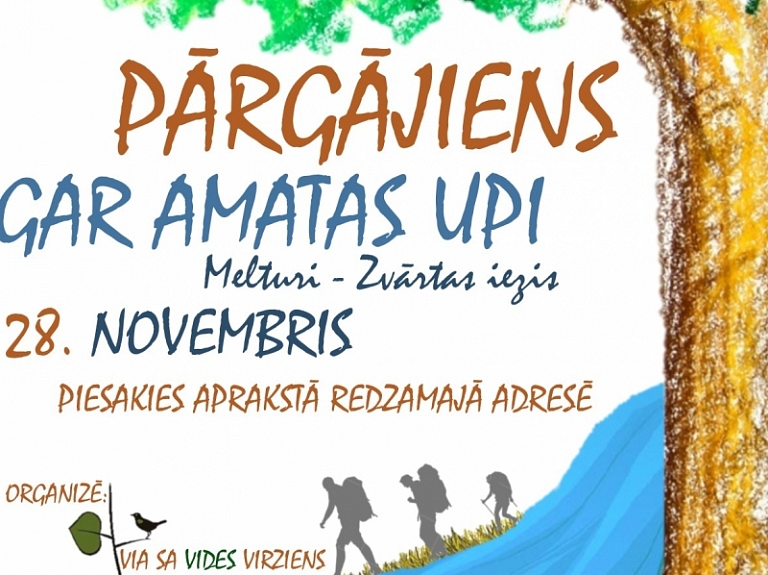 Vidzemes Augstskolas studenti organizē pārgājienu gar Amatas upi