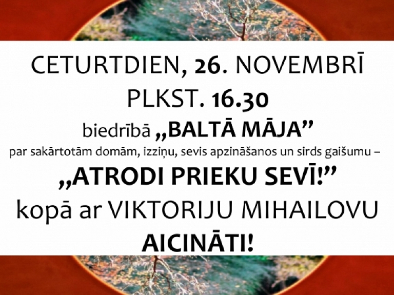 Kluba "Atrodi prieku sevī!" tikšanās

