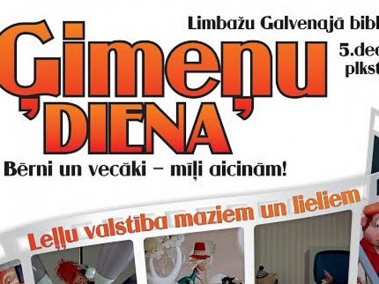 Limbažu Galvenā bibliotēka aicina uz Ģimeņu dienu

