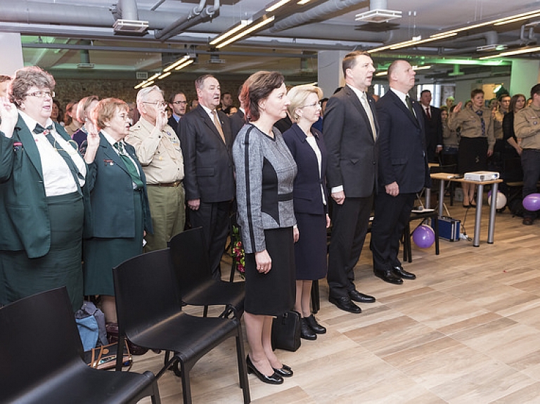 Saeimas priekšsēdētāja sveic Latvijas Skautu un gaidu centrālo organizāciju 25 gadu jubilejā