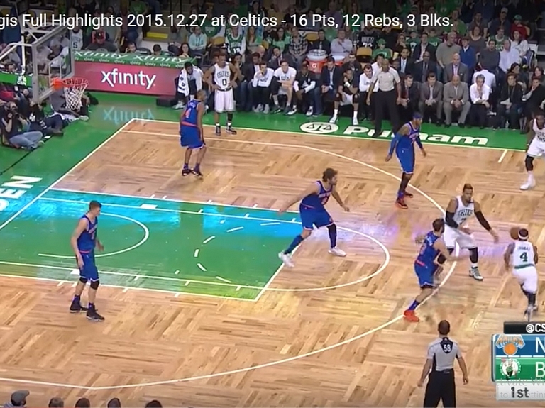 Vēl viens Porziņģa "double-double" neglābj "Knicks" no zaudējuma