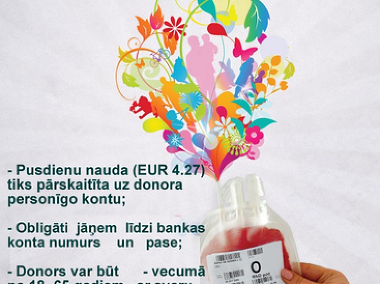 Krāslavā notiks donoru diena

