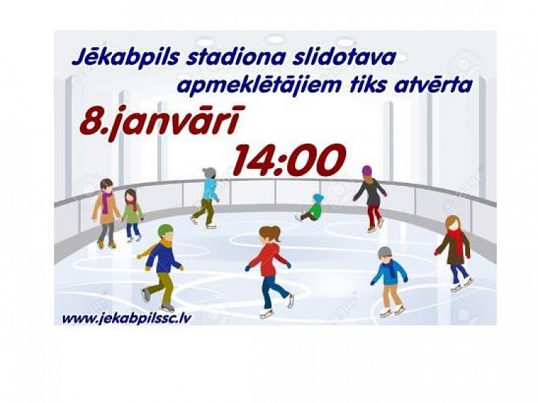 Apmeklētājiem durvis vērs Jēkabpils stadiona slidotava