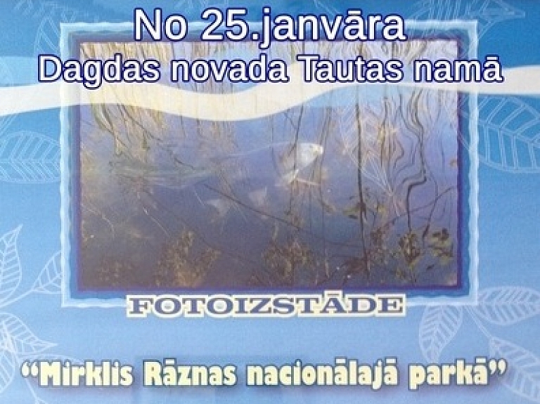 Dagdā apsaverama fotoizstuode "Mirklis Rāznas nacionālajā parkā"

